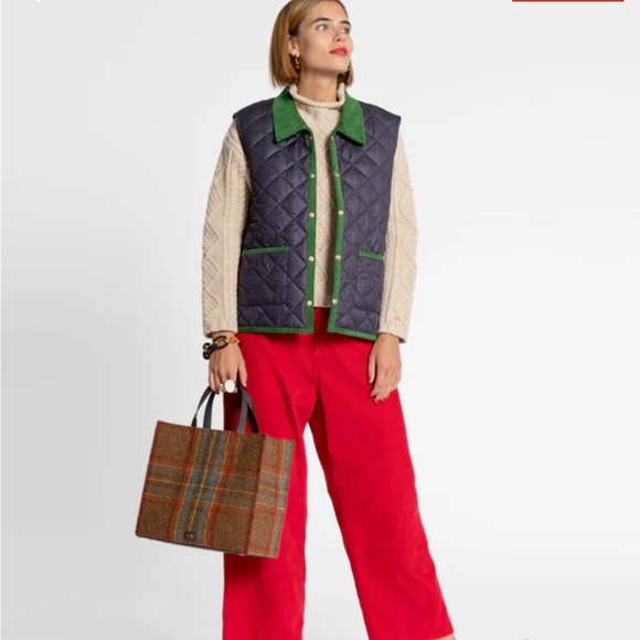 NWT Frances Valentine Jane Corduroy Pants Red Wide Leg Size 4 - Picture 2 of 5